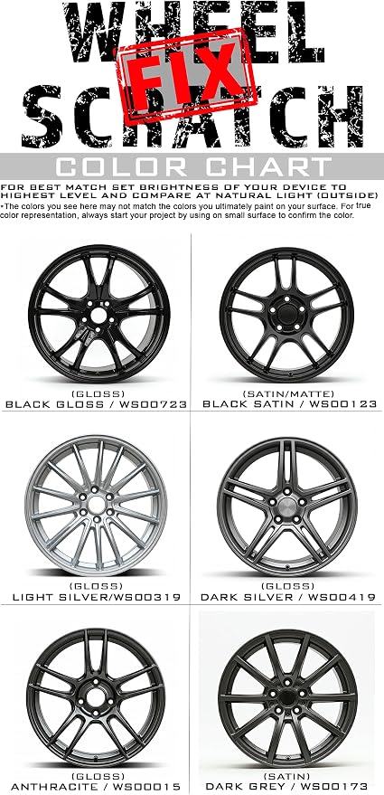 Wheel Scratch Fix® Gloss Black Magic Car Scratch Remover Pen - Alloy Wheel Touch Up Paint Pen for Cars, Curb Rash Removal with Fast-Drying & Long-Lasting OEM Finish, Vehicles Rim Repair Paint for Chip (Universal Gloss Black Wheel Paint (Pen Only))