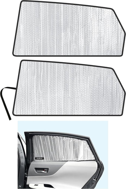 YelloPro Side Window Rear Seat 2nd Row Sunshade (Set of 2) Custom Fit for 2021 2022 2023 2024 Toyota Venza SUV, LE, XLE, Limited, UV Reflector Sun Protection (Made in USA)