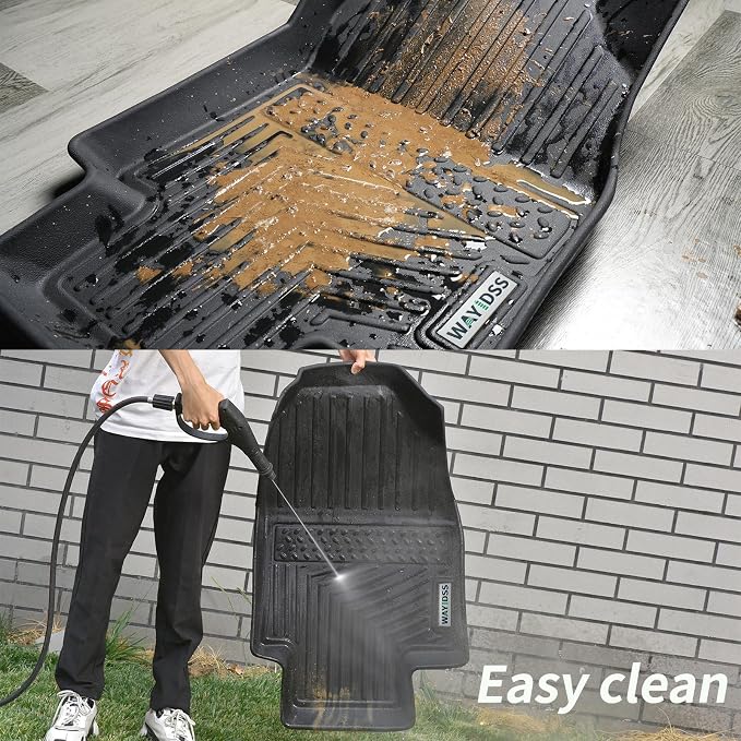 Floor Mats for Ford Expedition MAX 2018-2024 (Only Fit 7 Seats-2 Row Bucket Seat Non Short) & Trunk Mat All Weather Protection Floor Liners & Cargo Liners Velcro Covering The Backrest Accessories
