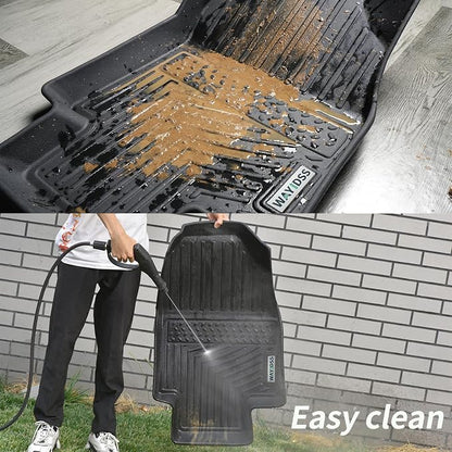 Floor Mats for Ford Expedition MAX 2018-2024 (Only Fit 7 Seats-2 Row Bucket Seat Non Short) & Trunk Mat All Weather Protection Floor Liners & Cargo Liners Velcro Covering The Backrest Accessories