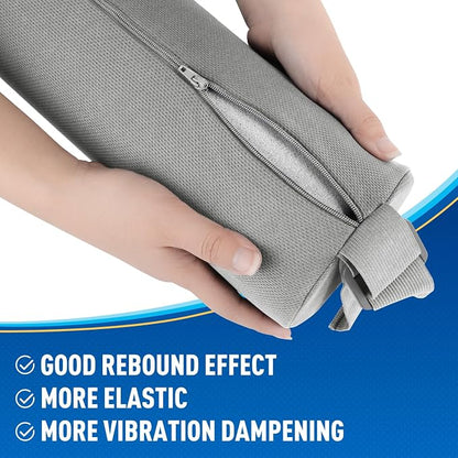 Lumbar Roll Support Pillow for Office Chair, Car, Gaming Chair, Memory Foam Back Cushion with Washable Cover for Relieving Back Pain & Improving Posture,Light Grey