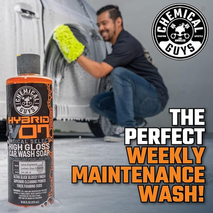 Chemical Guys CWS_808 Hybrid Foaming High Gloss Car Wash Soap (Works with Foam Cannons, Foam Guns or Bucket Washes) Safe for Cars, Trucks, Motorcycles, RVs & More, 128 fl oz (1 Gallon), Orange Scent