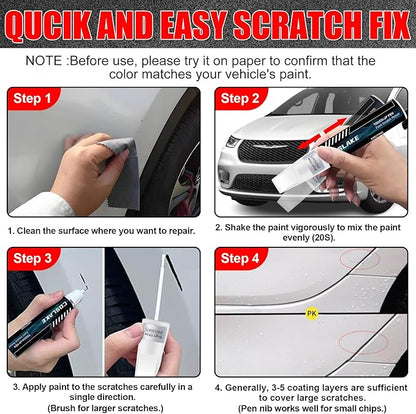 Car Touch Up Paint(Brilliant Black Crystal(PXR/AXR)) for Chrysler, Car Paint Scratch Repair Kit, Quick & Easy Solution to Repair, Scratch Remover Pen with 2PCS Disposable Micro Applicators
