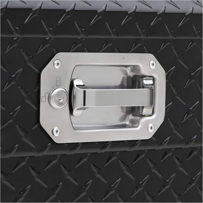 UWS EC10492 Pull Handle 69-Inch Gloss Black Heavy-Wall Aluminum Truck Tool Box with Low Profile, RigidCore Lid