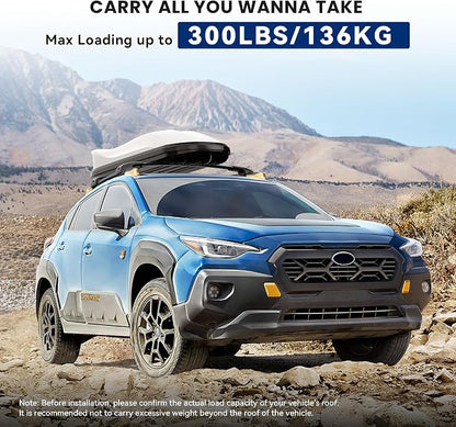 FLYCLE 300Lbs Lockable Roof Rack Crossbars Compatible with 2024 2025 2026 Subaru Crosstrek Wilderness, Heavy Duty Aluminum Anti-Corrosion Cross Bar Fit Luggage Luggage Kayaks Bicycles Snowboard