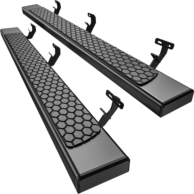 AUTOSAVER88 6 Inches Running Boards Compatible with 2009-2018 RAM 1500, 2010-2026 RAM 2500/3500, 2019-2024 RAM 1500 Classic New Body Crew Cab, Stainless Steel Side Steps Black Step Bars Nerf Bars