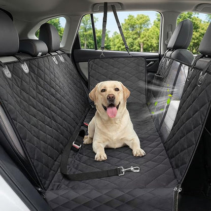 Victoper Dog Car Seat Cover, Heavy Durable Dog Seat Cover for Back Seat, 100% Waterproof Scratch Proof Nonslip Dog Hammock for Car with Side Flap, Pet Back Seat Covers Large 60" W x 64" L