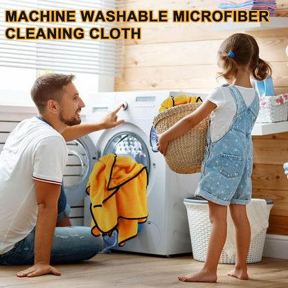 Tallew 80 Pcs Yellow Microfiber Towels: 16"x16" Microfiber Drying Towels Bulk Micro Fiber Car Cleaning Cloth for Cars Drying Washing Polishing Cleaning Household Supplies