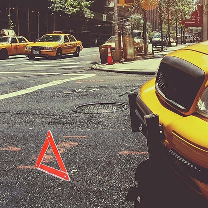 GARVALON Warning Triangle Reflective Safety Sign Kit for Roadside Emergencies Emergency Triangle for Vehicles High Visibility Road Reflectors
