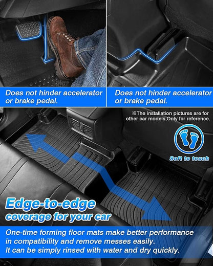 Cartist Floor Mats Fit for Honda HR-V HRV 2023 2024 2025 2026 (Include Hybrid) All Weather Floor Liners Front & 2nd Row Floor Mat for HRV Heavy Duty