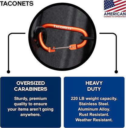 TacoNets Envelope Cargo Net for Ford Maverick - Fits 2022-Current - Upgraded 5mm Bungee - Integrated Storage Bag - Heavy Duty Carabiners - Designed in USA