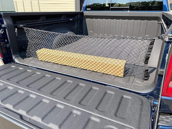 Truck Bed Envelope Style Trunk Mesh Cargo Net for Dodge Ram 1500 2019-2026 - Car Accessories - Premium Truck Bed Organizer - Cargo Net for Pickup - Vehicle Carrier Organizer for Dodge Ram 1500 TRX