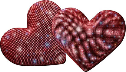 Neck Pillow Neck Rest for Car Headrest Support Neck Support Relax Travel Bling Bling Rhinestones Car Interior Accessories Diamond Pillow for Women Two Packs Universal Fit Red 2 Pieces