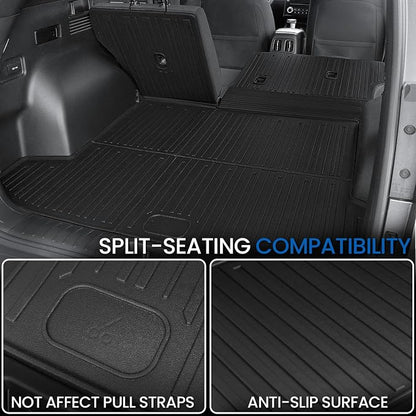 Floor Mats Set for Hyundai Tucson 2022-2025 2026 Gasoline Version (Not fit Hybrid), All Weather TPE Cargo Liner Backrest Mat Trunk Mat Door Sill Guards Accessories