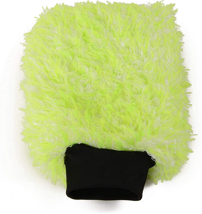3-Pack 10" x 8" Microfiber Wash Mitt and Wash Sponge Pad, with 16" Wheel Brush