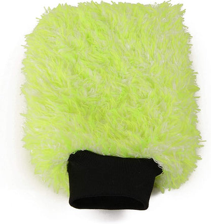 3-Pack 10" x 8" Microfiber Wash Mitt and Wash Sponge Pad, with 16" Wheel Brush