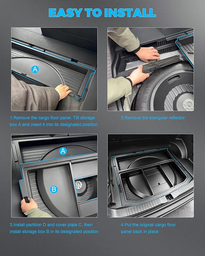 Hidden Trunk Storage Box for 2026-2027 Toyota RAV4, Under Cargo Floor Organizer Insert, Extra Hidden Space for RAV4 LE/XLE/XSE/TRD/Hybrid