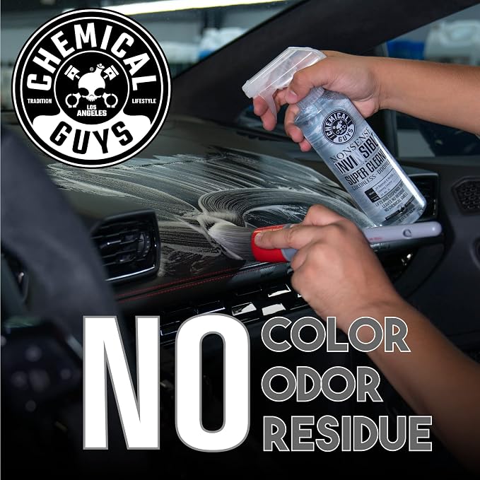 Chemical Guys Nonsense Colorless & Odorless All Surface Cleaner - Interior Cleaner, Safe for Vinyl, Rubber, Plastic, Carpet, and Upholstery, pH Balanced, Residue-Free, Unscented, 16 Fl Oz, Pack of 2