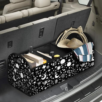Moon Star 50L Waterproof Polyester Trunk Organizer Car Storage MultiCompartment Large Capacity Poket