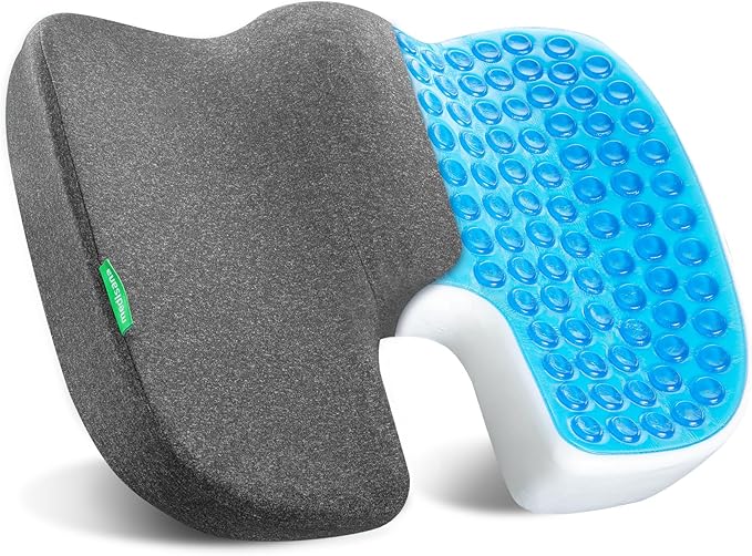 Medisana Gel Wheelchair-Seat-Cushions for Pain Relief, GC 100 Cooling-Cushions for Tailbone, Sciatica, Back & Hip Support and Pressure Sore, Ergonomic Office Chair Cushion for for Seniors and Adults