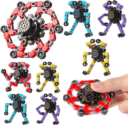 Gokeey Party Favors for Kids All Age Travel Sensory Toys for 8 9 10 Year Old Boys Transformable Fidget Spinners Toys for Kids and Adults Birthday Gifts for Teens
