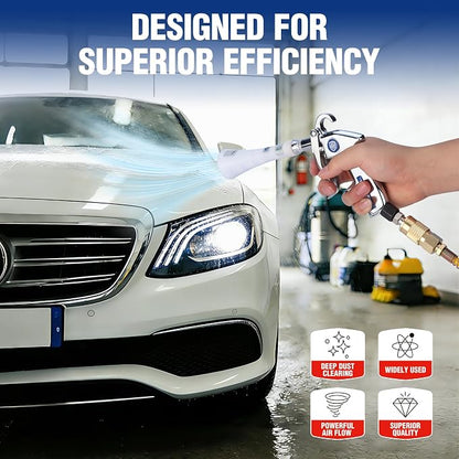 WORKPRO Tornado Nozzle Air Blow Gun for Car Detailing, Workshops, and Home Cleaning – Quickly Blasts Dirt and Dust, Compatible with Air Compressors