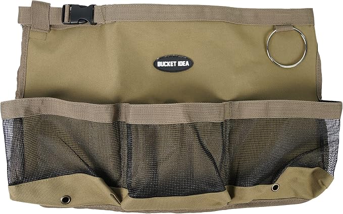 MELOTOUGH Car Wash Bucket Tool Organizer for Garden Tools Fit 3.5 to 5 Gallon Bucket (Khaki)