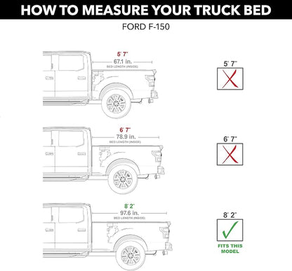 RealTruck BAK Revolver X4s Hard Rolling Truck Bed Tonneau Cover | 80328 | Fits 2015 - 2020 Ford F-150 8' 2" Bed (97.6")