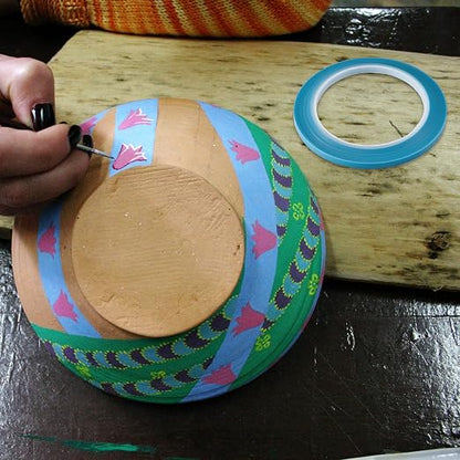 Xuniea 5 Rolls of Vinyl Tape Masking Tape Automotive Car Auto Paint for Curves, High Temperature Vinyl Low Tack (1/4 Inch)