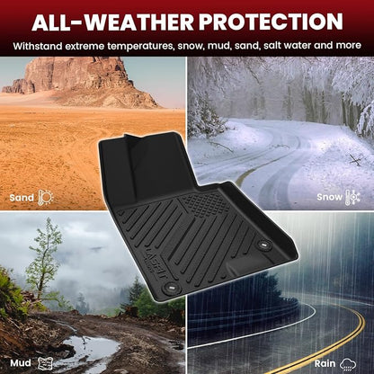 LASFIT Floor Mats & Cargo Mat for Hyundai Sonata 2020-2026 (Only Fit AWD & Gas) / Kia K5 2021-2025 (Only Fit AWD, Not for FWD) Custom Fit TPE All Weather Floor Liners Car Mats Accessories