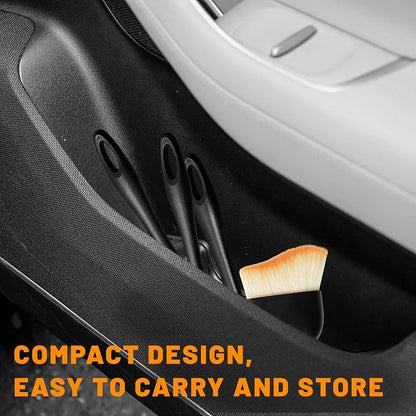 5PCS Car Detailing Brush Kit, Auto Cleaning Kit Includes 2 Vent Cleaners & 3 Ultra Soft No Scratch Boar Hair Brushes, Multi-Use Interior & Exterior Detailing Brush for Most Cars (Style A)