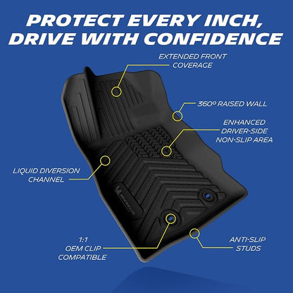 Michelin Floor Mats for 2024-2026 Subaru Crosstrek & Subaru Impreza, Custom Fit, Non-Slip, All-Weather TPE Liner, Not Fit Crosstrek Hybrid, Premier Series Crosstrek & Impreza 1st & 2nd Row