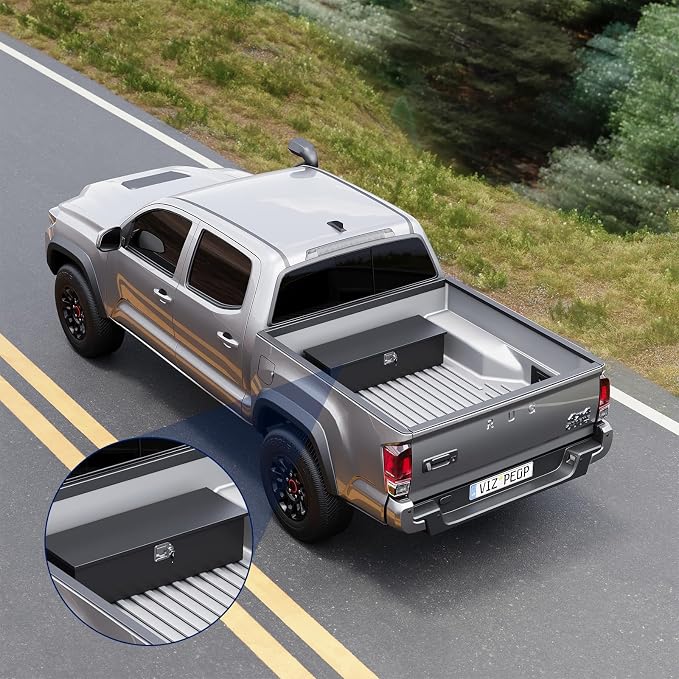 Yizosh 39 Inch Steel Heavy Duty Truck Bed Tool Box, Trailer Tongue Box with Lock and Keys