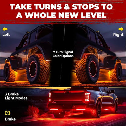 16 Pods Five Sided RGB Rock Lights for Trucks Jeep UTV SUV ATV Golf Cart, Multi Chasing Color App/Remote Control Led Rock Lights with Music Mode, Waterproof Exterior Underglow Kits for Cars(Patented)