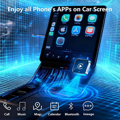 2026 Upgraded Wireless CarPlay Adapter - Fast Auto-Connect, Stable Connection, Mini Size Plug & Play Adapter for iPhone & Android Auto Compatible Cars