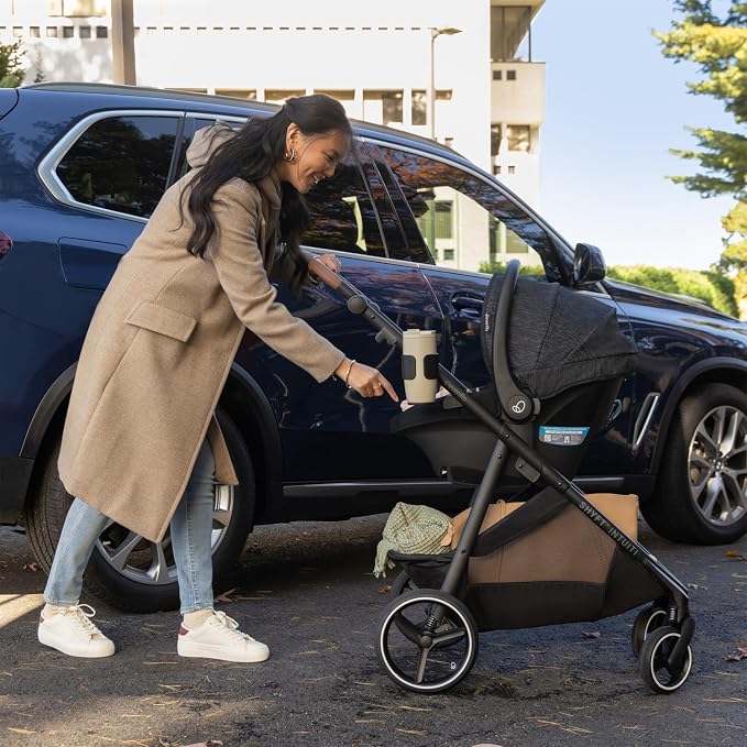 Evenflo Shyft Intuiti Travel System with Revolve180 LiteMax™ NXT Rotating Rear-Facing Lightweight Preemie and Infant Car Seat 3-30 lbs. (Fossil Gray)