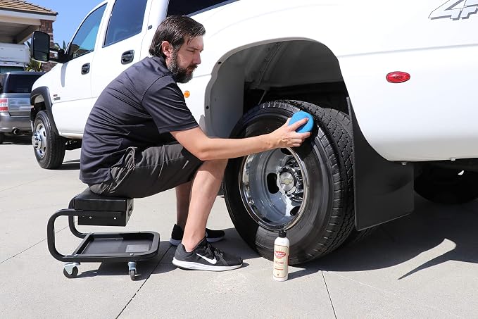 GOLDEN SHINE Tire & Trim Gel Dressing, 16 Ounce Bottle Shines and Protects Tires, Rubber and Exterior Trim, 16016