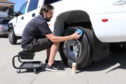 GOLDEN SHINE Tire & Trim Gel Dressing, 16 Ounce Bottle Shines and Protects Tires, Rubber and Exterior Trim, 16016