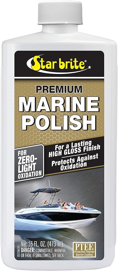 STAR BRITE Premium Marine Polish - Maximum UV Protection & High Gloss Finish - UV Inhibitors Stop Fading, Chalking & Oxidation While Repelling Water, Stains & Marine Deposits