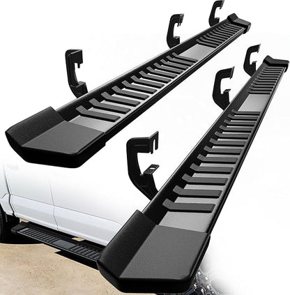 YITAMOTOR 6 Inches Running Boards Compatible with 2007-2018 Chevy Silverado/GMC Sierra 1500 Crew Cab & 2007-2019 2500HD 3500HD Crew Cab Side Steps Textured Black Nerf Bars