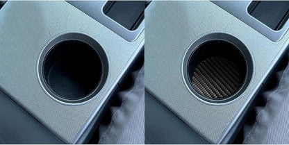 NVCNX Real Premium Carbon Fiber for Toyota 2nd Gen Tacoma Accessories 2005-2015 2006 2007 2008 2009 2010 2011 2012 2013 2014 Center Console Cup Holder Insert Mat Cover Interior Trim Sticker Decal 1PC