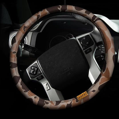 Browning Universal Fit Steering Wheel Cover for Car, Truck, and SUV, Durable Steering Wheel Protection, Arms Co. (Tan Duck Camo SIOC)