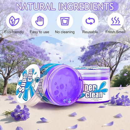 TeSabMi Car Cleaning Gel Car Cleaning Putty Car Putty Car Interior Cleaner Car Slime Car Detailing Kit Car Accessories Gifts for Men Women Stocking Stuffers Purple