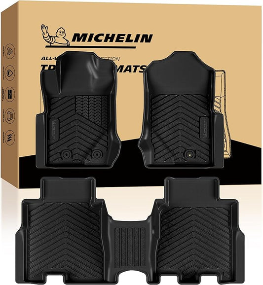 Michelin Floor Mats, All-Weather TPE Custom Fit Liner for 2021-2026 Ford Bronco 4-Door, Premier