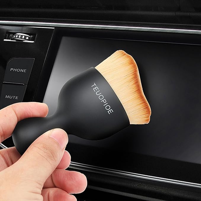 2PCS Car Detailing Brush Set Soft Hair Automotive Interior Dusting Brushes for Dashboard, Air Vents, Keyboard, Car Interior Exterior Cleaning, Car Accessories, Auto Dust Brush