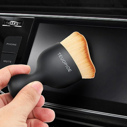 2PCS Car Detailing Brush Set Soft Hair Automotive Interior Dusting Brushes for Dashboard, Air Vents, Keyboard, Car Interior Exterior Cleaning, Car Accessories, Auto Dust Brush