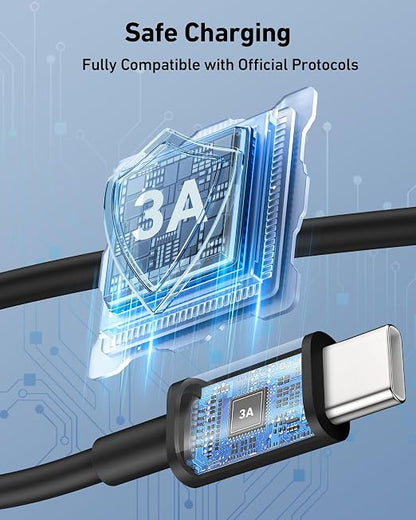 Car Carplay Cable for iPhone 17/17 Pro/Air/17e/16/15 Pro Max/Plus Cable, 2Pack USB A to USB C for CarPlay USBC Cord, iPad, Galaxy, Pixel, Android Accessories Charging Wire Type-C Car Charger Cord 3FT
