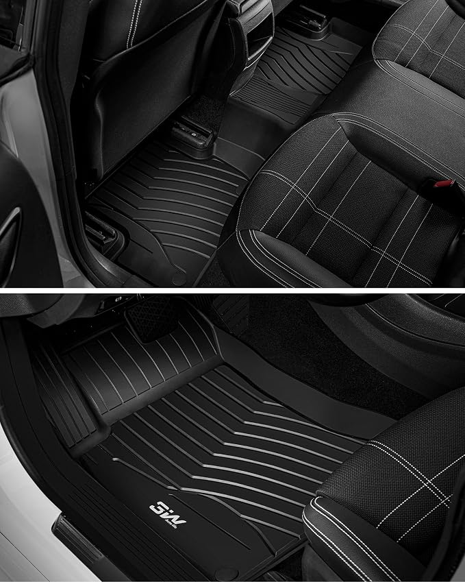 3W Floor Mats for Mercedes Benz CLA 2014-2019 & GLA 2015-2020, 250/45 AMG TPE All Weather Custom Fit Floor Liner for Benz CLA GLA 1st and 2nd Row Car Mats