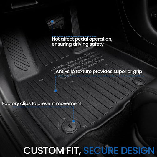 Floor Mats Set for 2026 Hyundai Palisade Hybrid 7/8 Seats (Not Fit Gas), All Weather TPE Backrest Mat Cargo Mat Floor Liner Accessories, Waterproof and Durable Car Mats