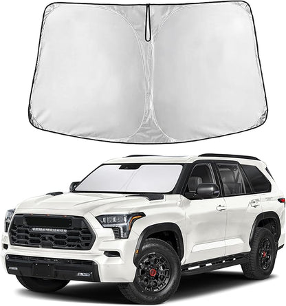 EcoNour Windshield Sunshade Compatible for Toyota Sequoia 2023-2024 2025 2026, Sun Visor for Front Windshield & Window Sun Shade Cover, UV Heat Blocker & Protector, Car Accessories